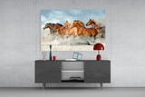 Horses Glass Wall Art.