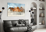 Horses Glass Wall Art.