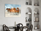 Horses Glass Wall Art.