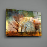 Autumn Trees Glass Wall Art.