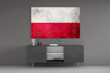 Flag of Poland Glass Wall Art.