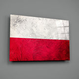 Flag of Poland Glass Wall Art.