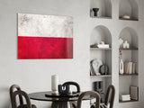 Flag of Poland Glass Wall Art.