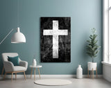 Cross Glass Wall Art.