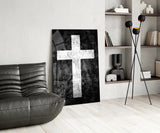 Cross Glass Wall Art.
