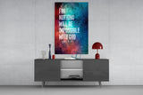Nothing Impossible Glass Wall Art.