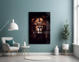 Lion Glass Wall Art.