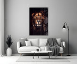 Lion Glass Wall Art.