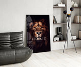 Lion Glass Wall Art.
