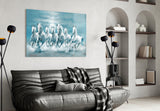 White Horses Glass Wall Art.
