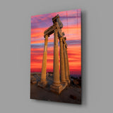 Temple of Apollo Glass Wall Art.