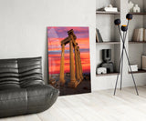 Temple of Apollo Glass Wall Art.