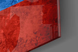 Flag of Russia Glass Wall Art.