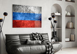 Flag of Russia Glass Wall Art.