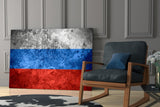 Flag of Russia Glass Wall Art.