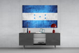 Flag of Honduras Glass Wall Art.