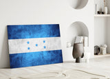 Flag of Honduras Glass Wall Art.