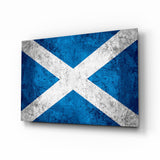 Flag of Scotland Glass Wall Art.