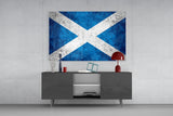 Flag of Scotland Glass Wall Art.