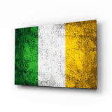 Flag of Ireland Glass Wall Art.