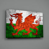 Flag of Wales Glass Wall Art.