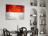 Flag of Indonesia Glass Wall Art.
