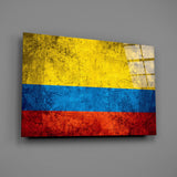Flag of Colombia Glass Wall Art.