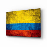 Drapeau de la Colombie – tableau en verre - 72x46 cm