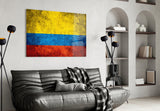 Flag of Colombia Glass Wall Art.