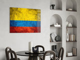 Flag of Colombia Glass Wall Art.