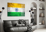 Flag of India Glass Wall Art.