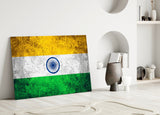 Flag of India Glass Wall Art.