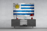 Flag of Uruguay Glass Wall Art.