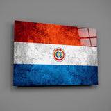 Flag of Paraguay Glass Wall Art.
