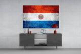 Flag of Paraguay Glass Wall Art.