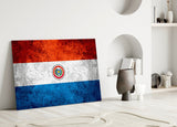 Flag of Paraguay Glass Wall Art.