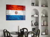 Flag of Paraguay Glass Wall Art.