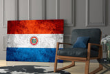 Flag of Paraguay Glass Wall Art.