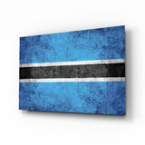 Flag of Botswana Glass Wall Art.
