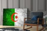 Flag of Algeria Glass Wall Art.