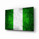 Flag of Nigeria Glass Wall Art.