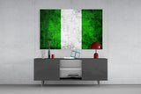 Flag of Nigeria Glass Wall Art.