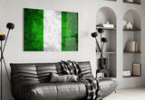 Flag of Nigeria Glass Wall Art.