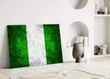 Flag of Nigeria Glass Wall Art.