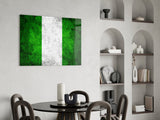 Flag of Nigeria Glass Wall Art.