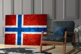 Flag of Norway Glass Wall Art.