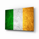 Flag of Ireland Glass Wall Art.