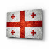 Bandiera della Georgia – quadro in vetro - 72x46 cm