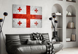 Flag of Georgia Glass Wall Art.