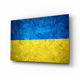 Bandera de Ucrania – cuadro de cristal - 72x46 cm